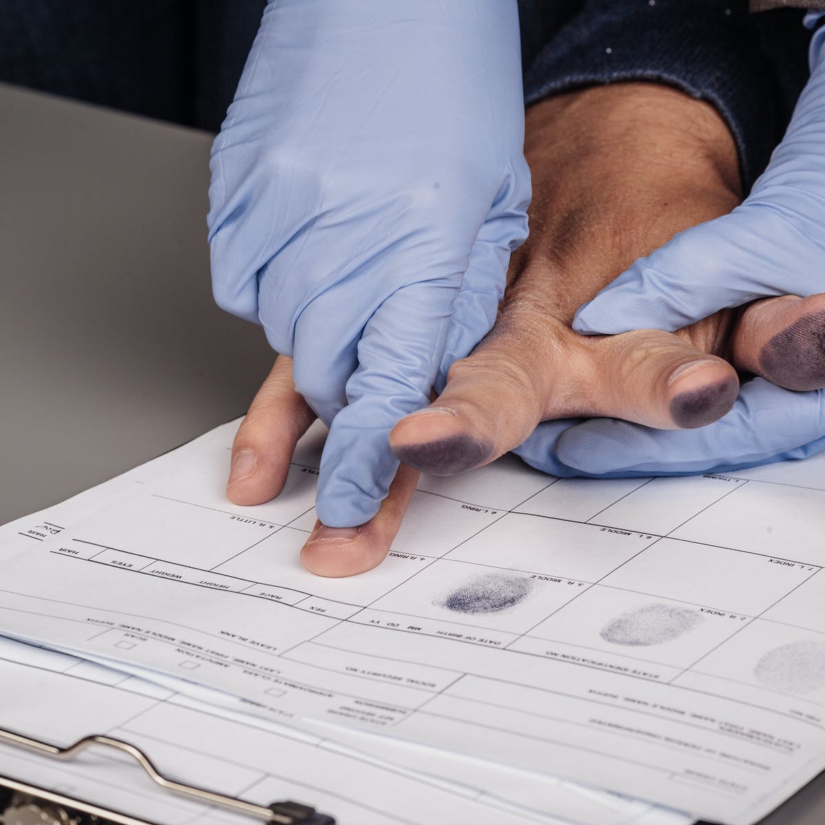 police fingerprinting